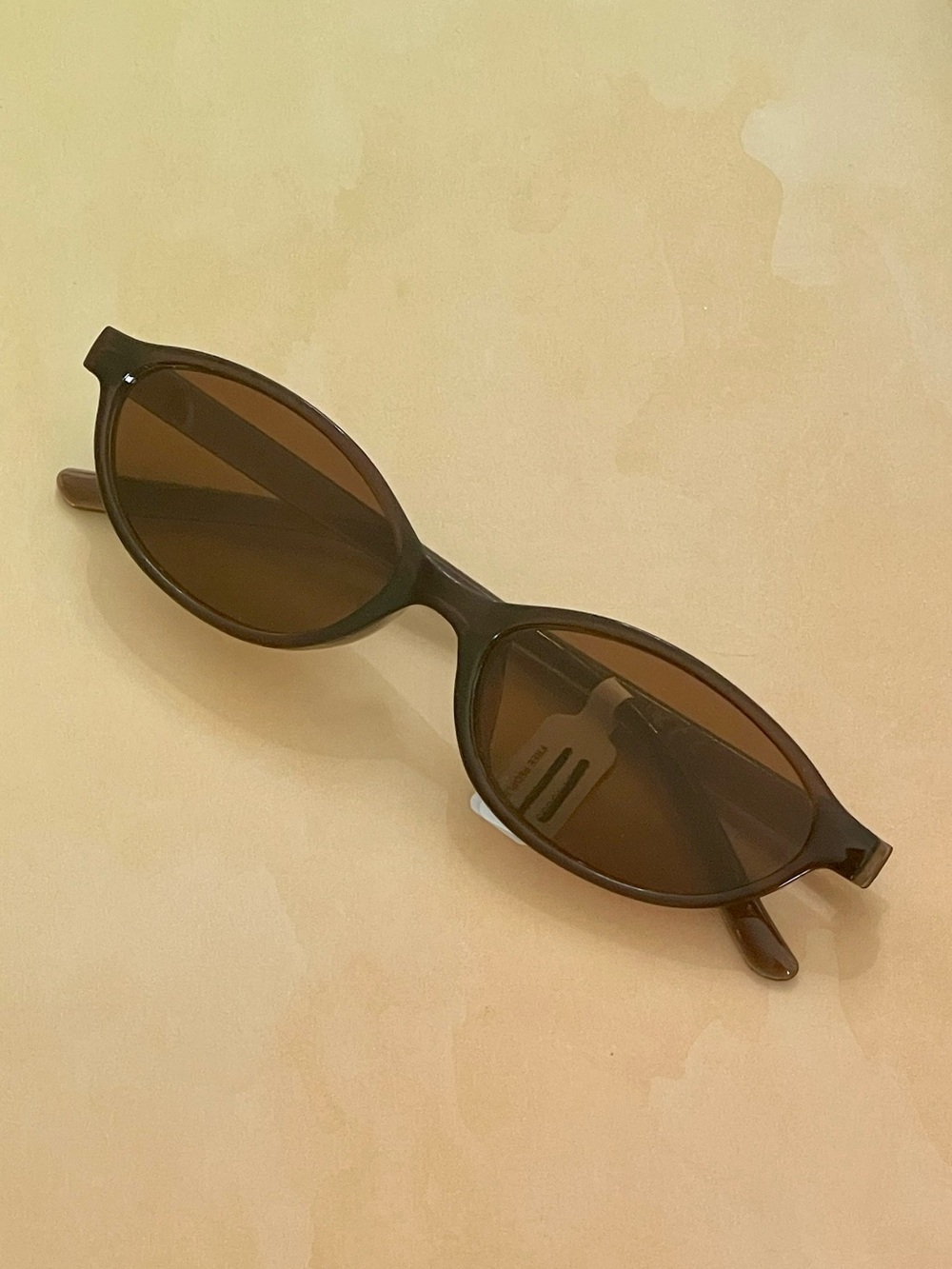 Free People Brown Slim Oval Sunglasses - Classic- Minimalist Fashion Shades
